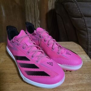 New Men's Adidas Adizero Electric Metal Pink Baseball Cleats IF8485 Size 11.5